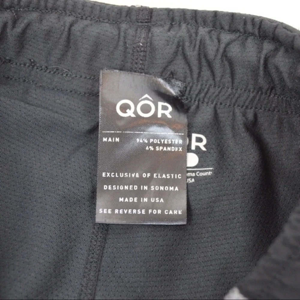 QOR Men’s Padded Cycling Shorts, Deep Charcoal Gray/Black -‎ Size Small